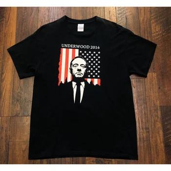 Промо-рубашка кампании House of Cards Underwood 2016, большая мужская футболка