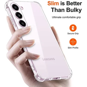 Противоударный Прозрачный Чехол Для Телефона Samsung Galaxy S23 S21 S20 FE S22 Ultra S10 S8 S9 Note 20 Plus A54 A34 5G Силиконовый Чехол