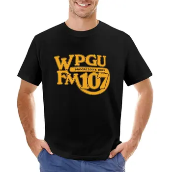 Радио прогрессивного рока WPGU — Оригинальная футболка с повторным логотипом 1970-х, футболки с кошками, эстетическая одежда, одежда хиппи, мужская одежда
