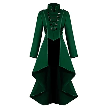 Ретро Средневековые костюмы в стиле стимпанк, готические костюмы для косплея, женский фрак, куртка, женское викторианское пальто, смокинг для вечеринки на Хэллоуин
