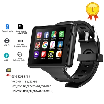 Роскошные 4G LTE Смарт-часы с большим экраном GPS Телефон Android система 4G RAM 128 ГБ ROM двойная камера 480*640 IPS Smartwatch pk DM100 DM101
