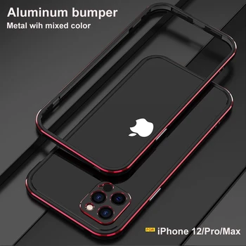 Роскошный чехол-бампер для iphone 12 pro max Оригинальный алюминиевый чехол-бампер для iphone 13 pro max cover 12 13 mini с металлической рамкой для объектива камеры