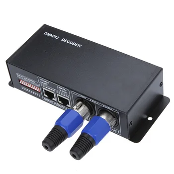Светодиодный контроллер, 3-канальный DM X декодер постоянного тока 12 В-24 В, аксессуар для светодиодной ленты RGB