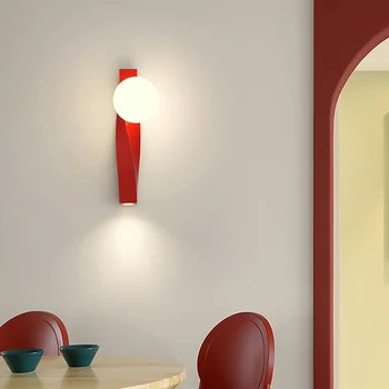 Скандинавский светодиодный настенный светильник в форме жемчужины белого контрастного цвета, освещение для гостиной, лестницы, коридора, спальни, кабинета, бра