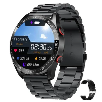 Смарт-часы HW20 ECG + PPG для бизнеса, совместимые с Bluetooth, для звонков, мониторинга сердечного ритма, артериального давления, часы с напоминанием о спортивных сообщениях