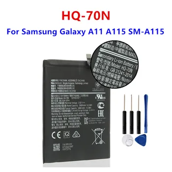 Сменный аккумулятор HQ-70N емкостью 4000 мАч для Samsung Galaxy A11 A115 SM-A115 Аккумуляторы для мобильных телефонов + инструменты