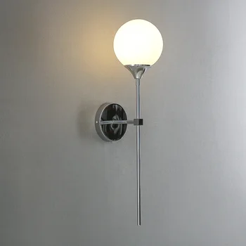 Современные настенные светильники со стеклянными шарами Nordic Creative Золотисто-хромированные светильники E14 / E27 Для гостиной, украшения кухни, настенные светильники