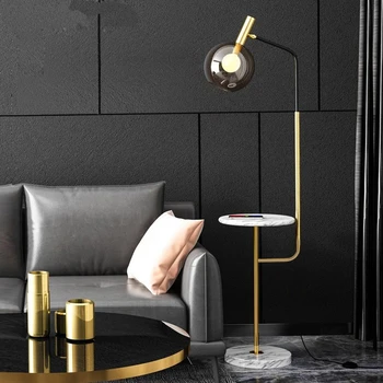 современный напольный светильник luxury Nordic creative vertical ins стеклянный журнальный столик LED торшер прикроватная лампа светильники в стиле деко для гостиной