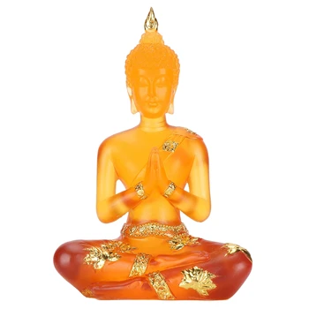 Статуэтка Будды из смолы, прозрачная, на удачу и трепет, Антиокислительная, отличительный подарок, статуэтка буддизма для полки, для стола, для книжного шкафа
