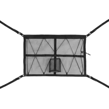 Универсальная Автомобильная Потолочная Сетка Для Хранения Сидений Эластичная Струнная Сетка Magic Automotive Ceiling Cargo Pocket Mesh Для Внедорожников Грузовиков Легковых Автомобилей