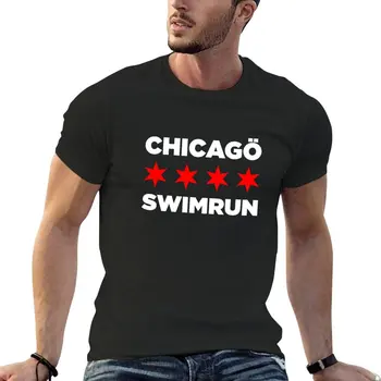 Футболка Chicago Swimrun, футболка оверсайз, футболка оверсайз, футболки больших и высоких размеров для мужчин
