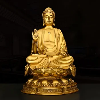 Храм Будды Небес Украшения Будды Из Чистой Меди Сидящий Лотос Шакьямуни Обставленный По-Домашнему Зал Будды Большой Будда