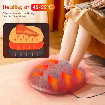 Электрическая грелка для ног, нагревательная машина, USB-зарядка, коврик для согревания ног, Моющийся Зимний Теплый чехол для ног, грелка для ног для дома